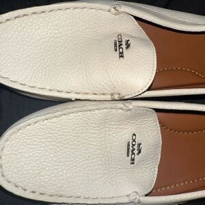 Coach Cream Leather Loafers